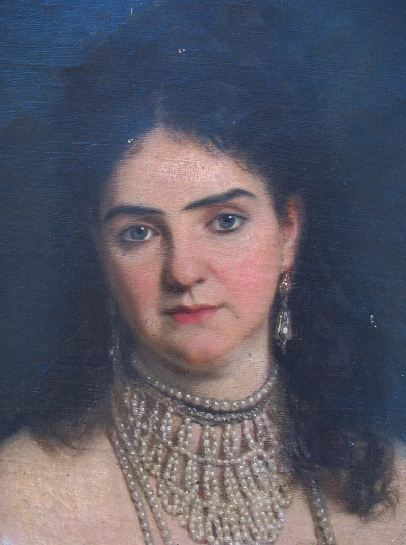 Ritratto della socialista moldava Maria Catargi - Obrenović, 1860